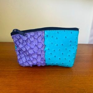 Purple & Teal Small Zipper Bag